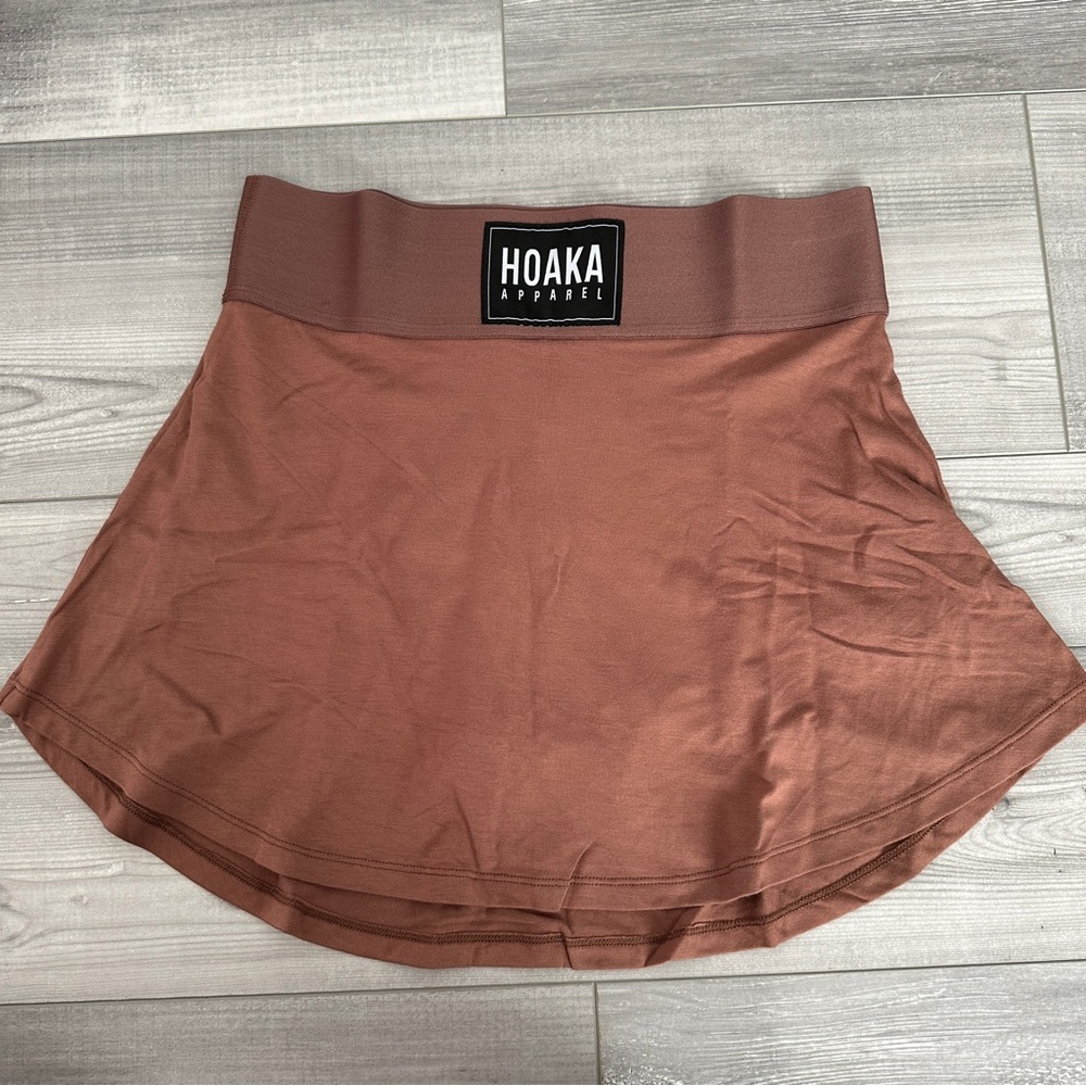 Hoaka swimwear brown skirt with shorts